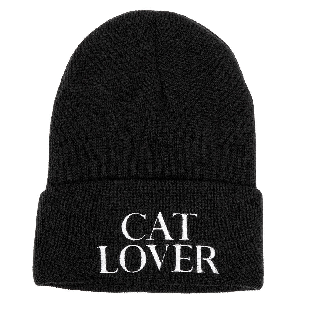 'Cat Lover' Beanie | Knit Cap for Feline Loving People — Animal