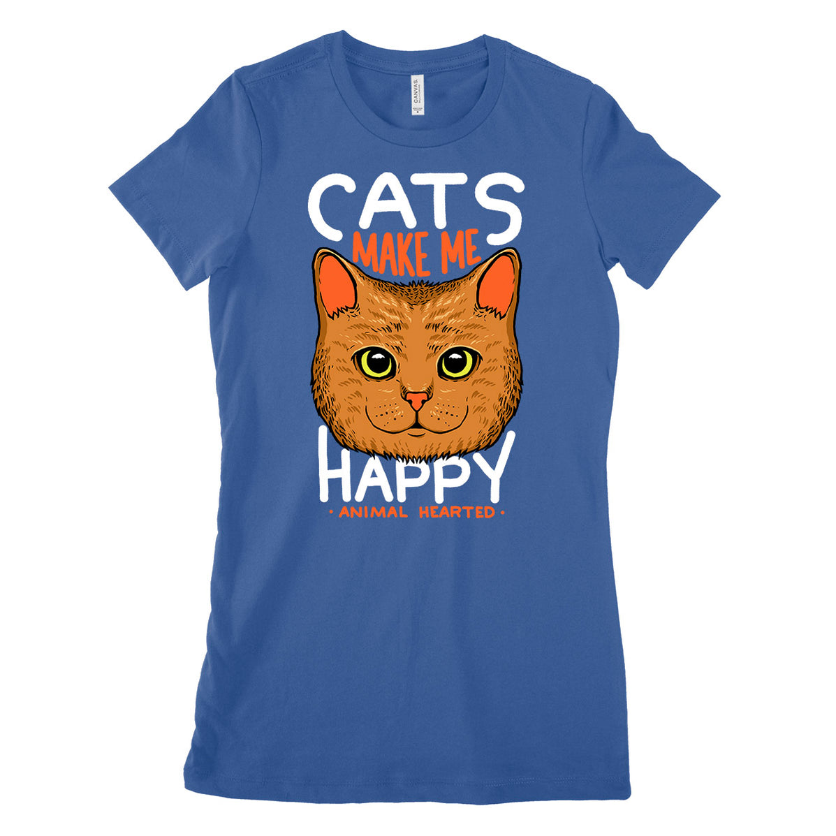 Cats Make Me Happy Women's T-Shirt | Animal Hearted Apparel